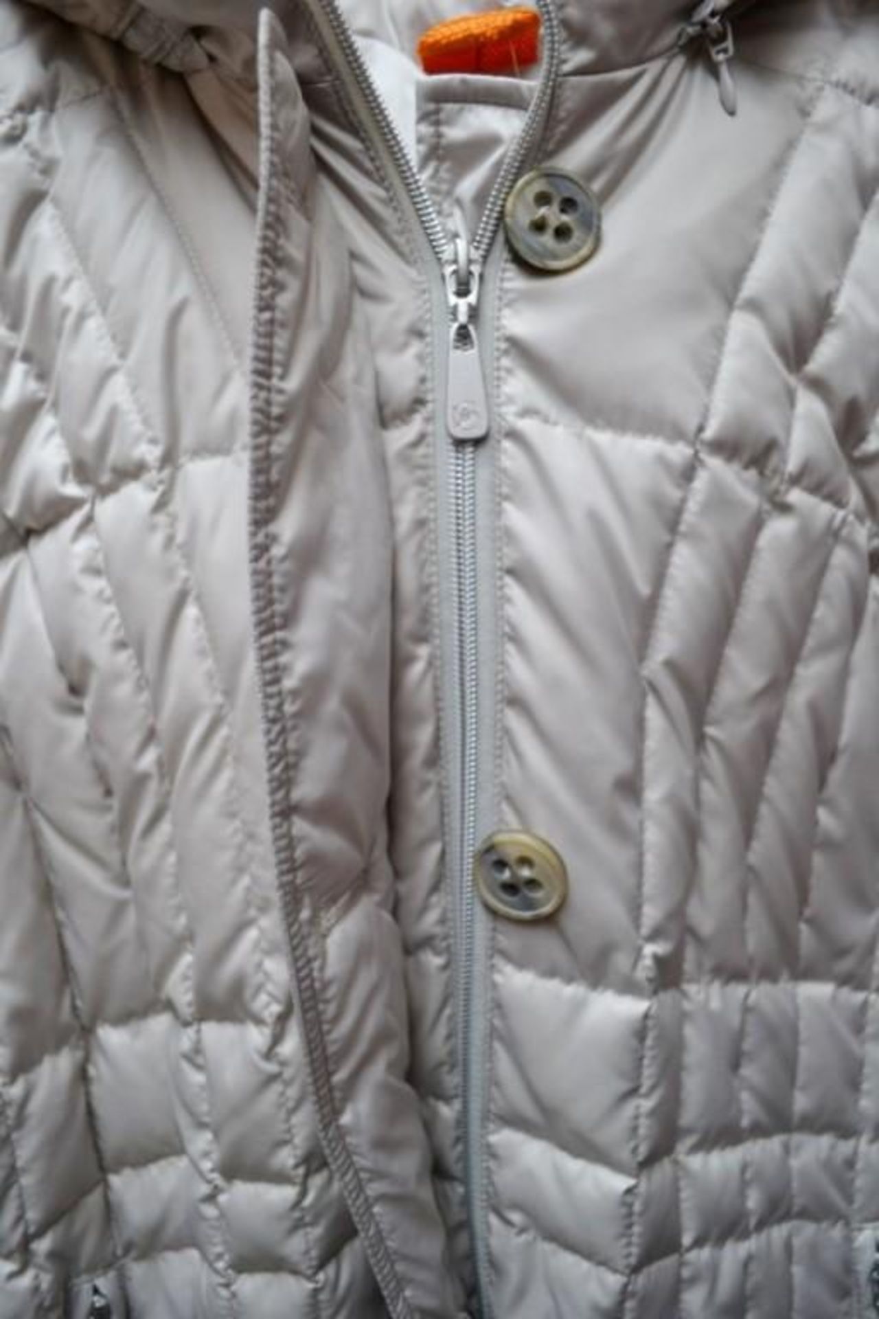 1 x Steilmann Kirsten Womens Real Down Quilted Winter Coat In Light Silver - Removable Hood With Det - Image 7 of 7