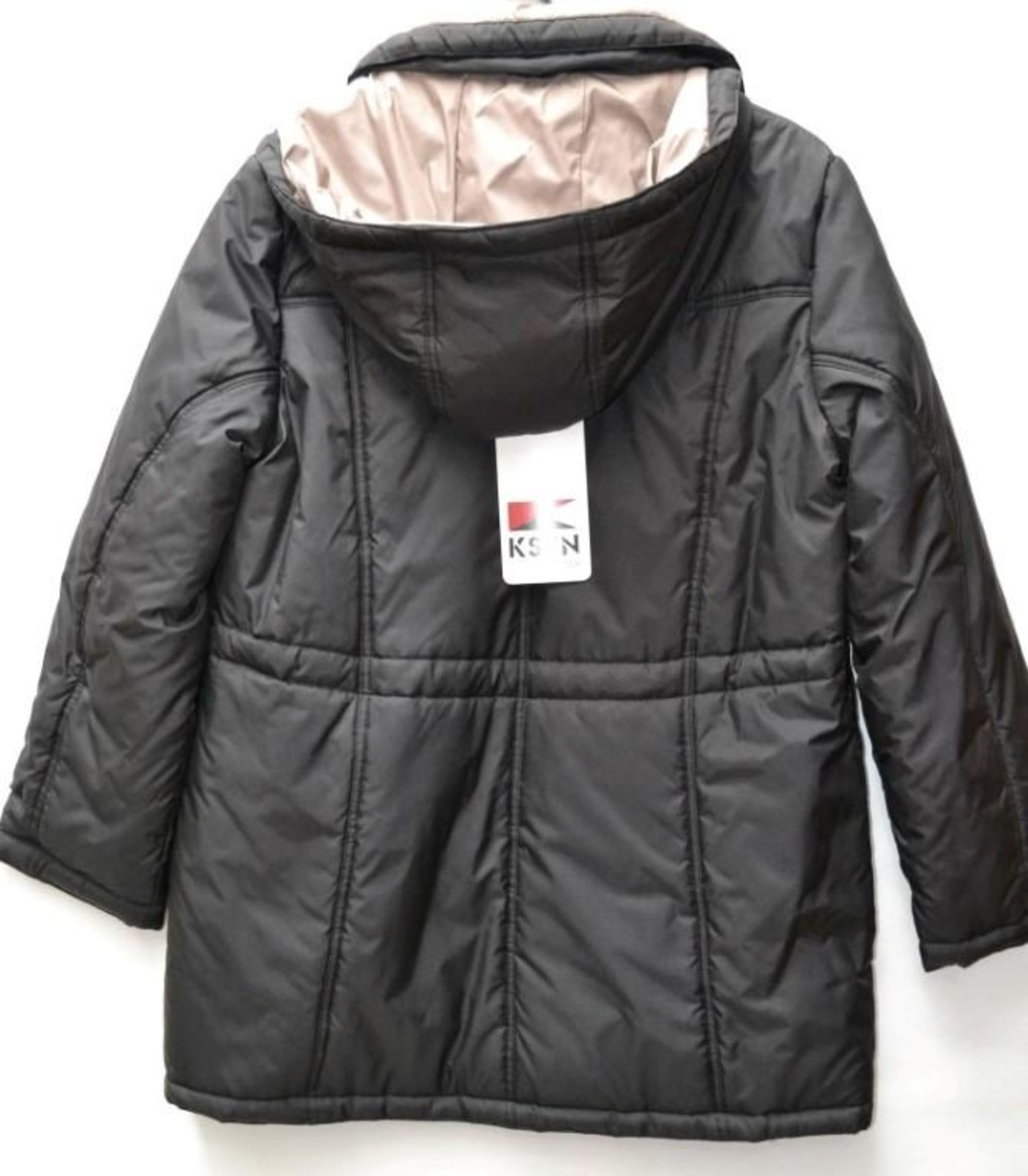 1 x Steilmann KSTN By Kirsten Womens Coat - Padded With Large Removable Hood - Colour: Charcoal / Cr - Image 3 of 3