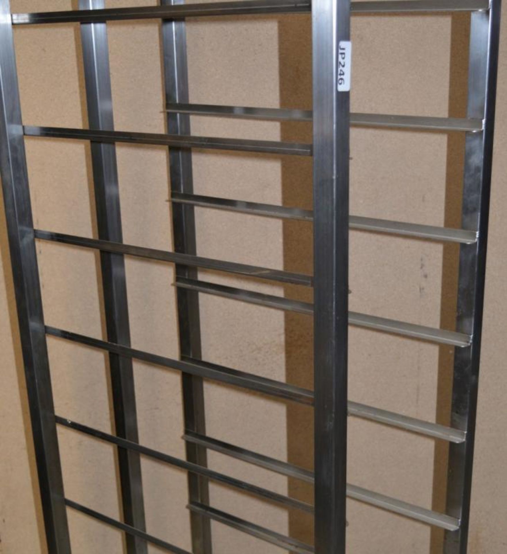 1 x Stainless Steel 10 Tier Pan and Tray Rack - CL232 - H179 x W39 x D65.5 cms - Ref JP246 - Locatio - Image 4 of 5