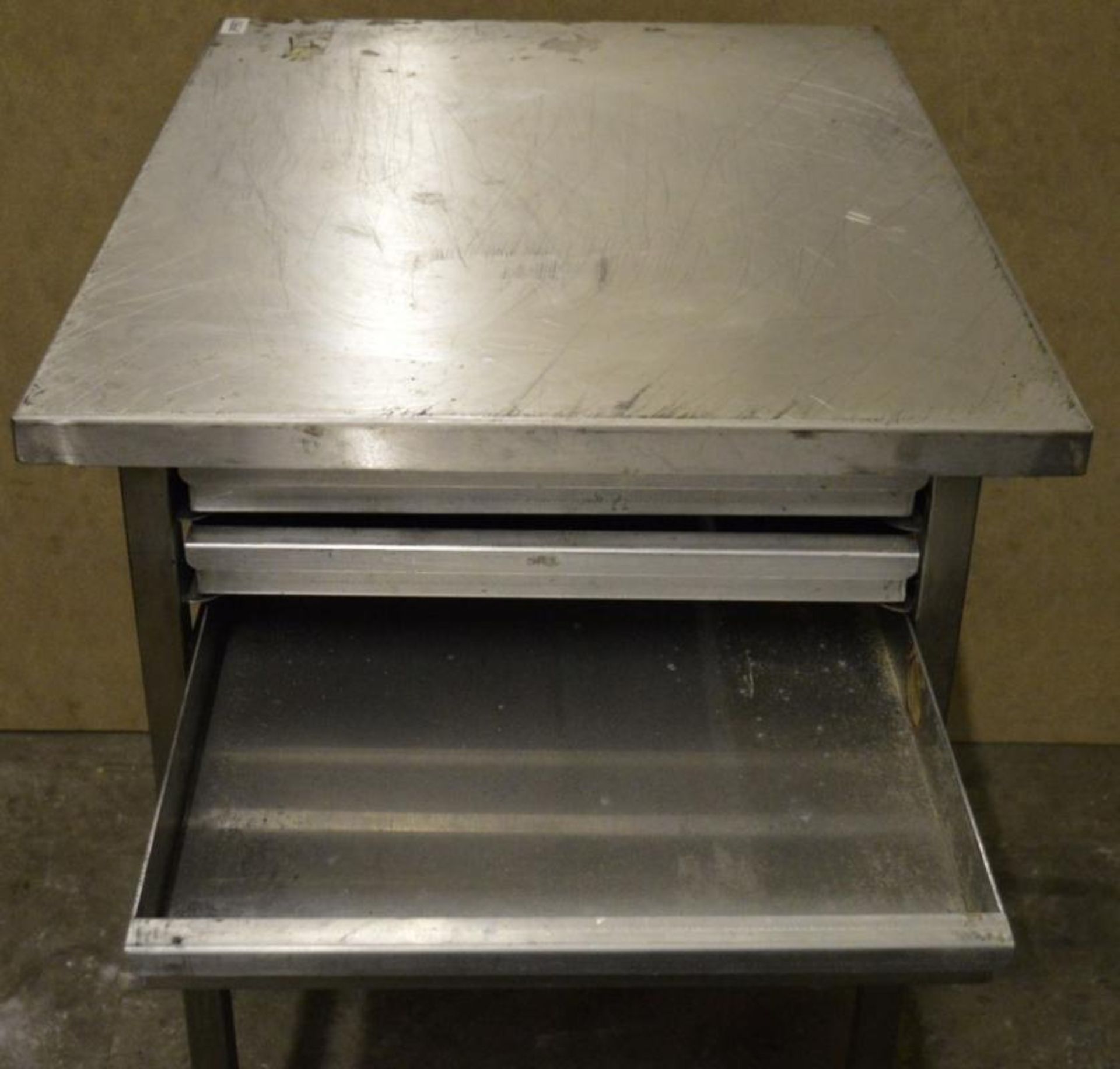 1 x Stainless Steel Bakers Preperation Table With Integrated Drawer System and Three Drawers - H87 x - Image 5 of 5