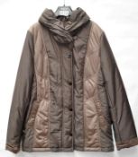 1 x Steilmann KSTN By Kirsten Womens Padded Coat In Brown - UK Size 12 - New Sample Stock - CL210 -