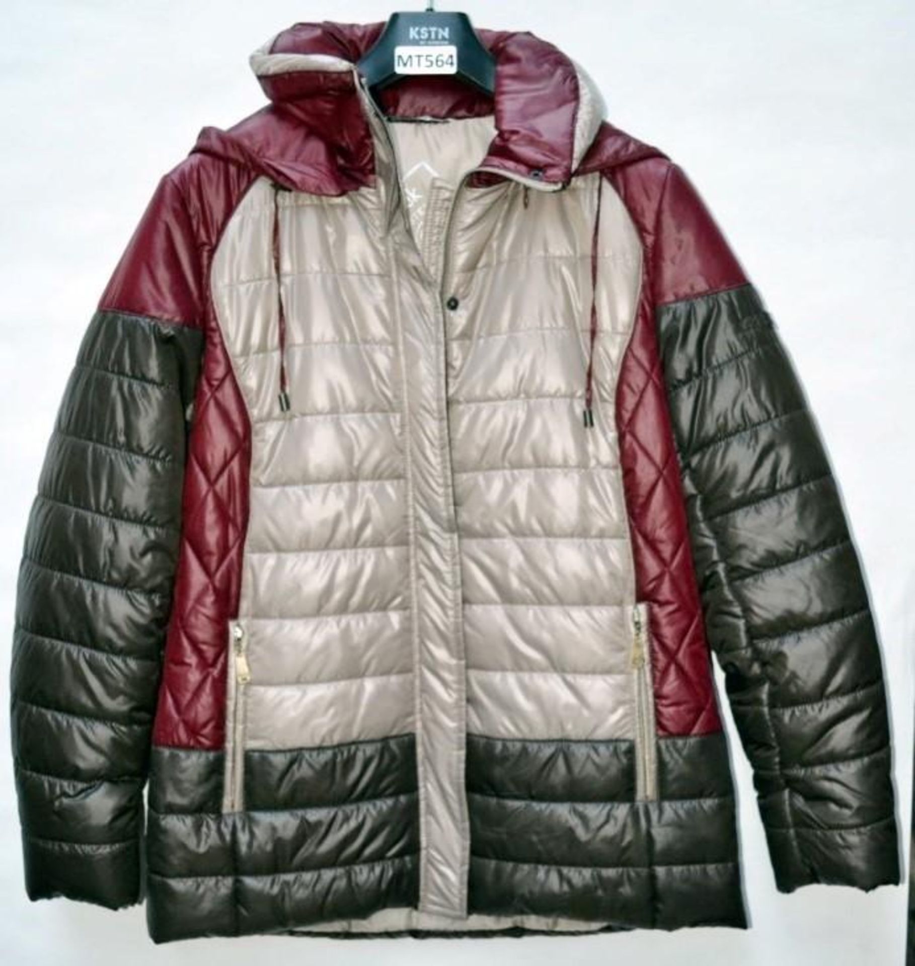 1 x Steilmann KSTN By Kirsten Womens Padded Winter Coat - Features Removable Hood - UK Size 12 - Col