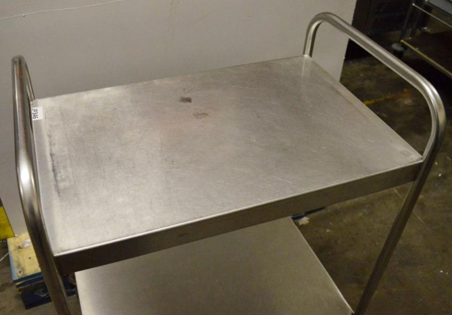 1 x Stainless Steel Two Tier Trolley - H81 x W74 x D47 cms - CL282 - Ref JP346 - Location: Bolton BL - Image 2 of 3