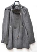 1 x Steilmann Womens Wool Blend Winter Coat With Detachable Hood And Zipped Fastenings - Colour: Bla