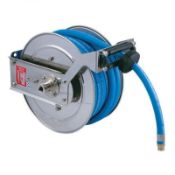 1 x Redashe Kpreel Compact Spring Rewind Stainless Steel 15m Hose Reel - Construction With Heavy Gau