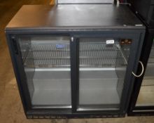 1 x Gamko Maxi Backbar Bottle Cooler With Sliding Doors - H90 x W92 x D51 cms - CL297 - Ref JP538 -