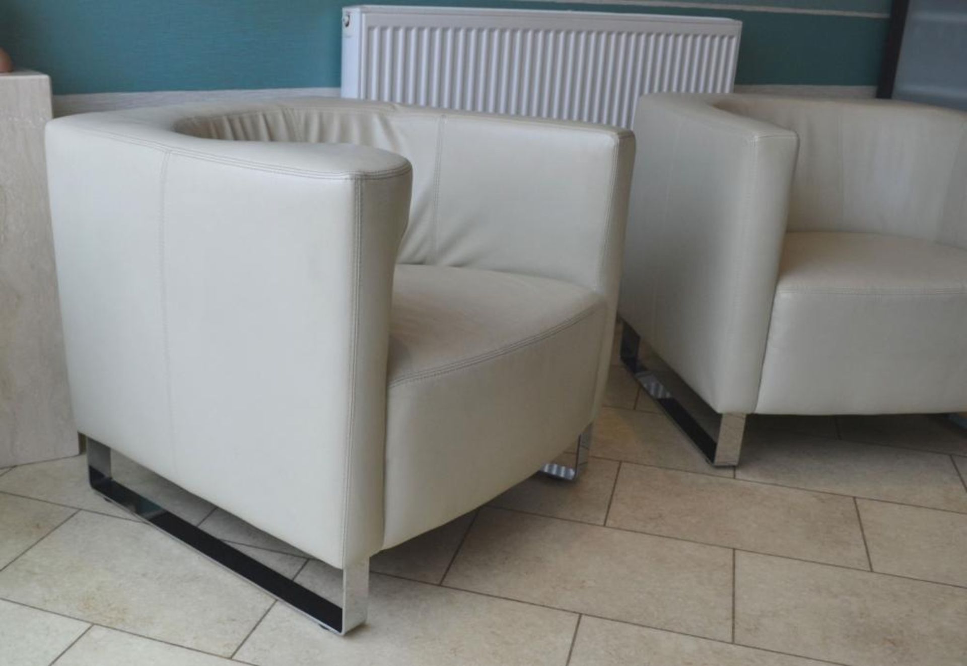 2 x W.Schillig Cream Leather Armchairs - Excellent Condition - CL272 - Location: Burnley BB12 *NO VA - Image 11 of 11