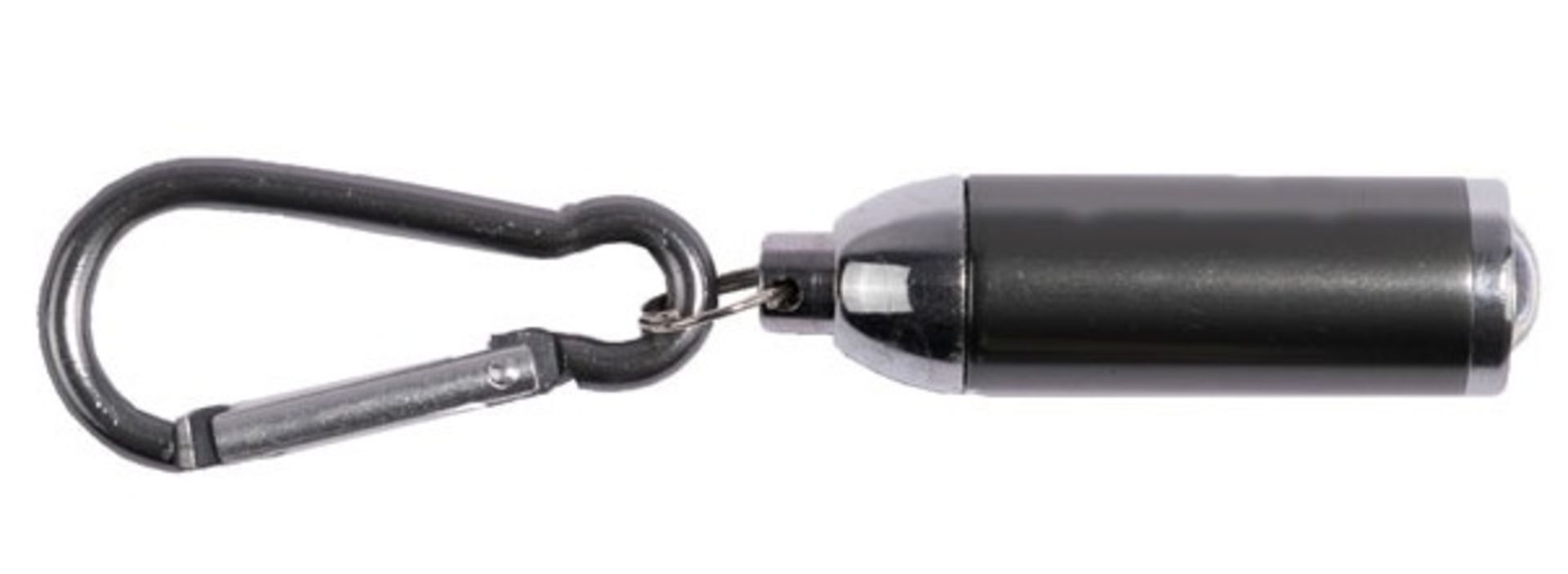 250 x Focusing LED Mini Torch Light - Grey Finish - Metal LED Keyring Torches With Karabina - Image 2 of 2