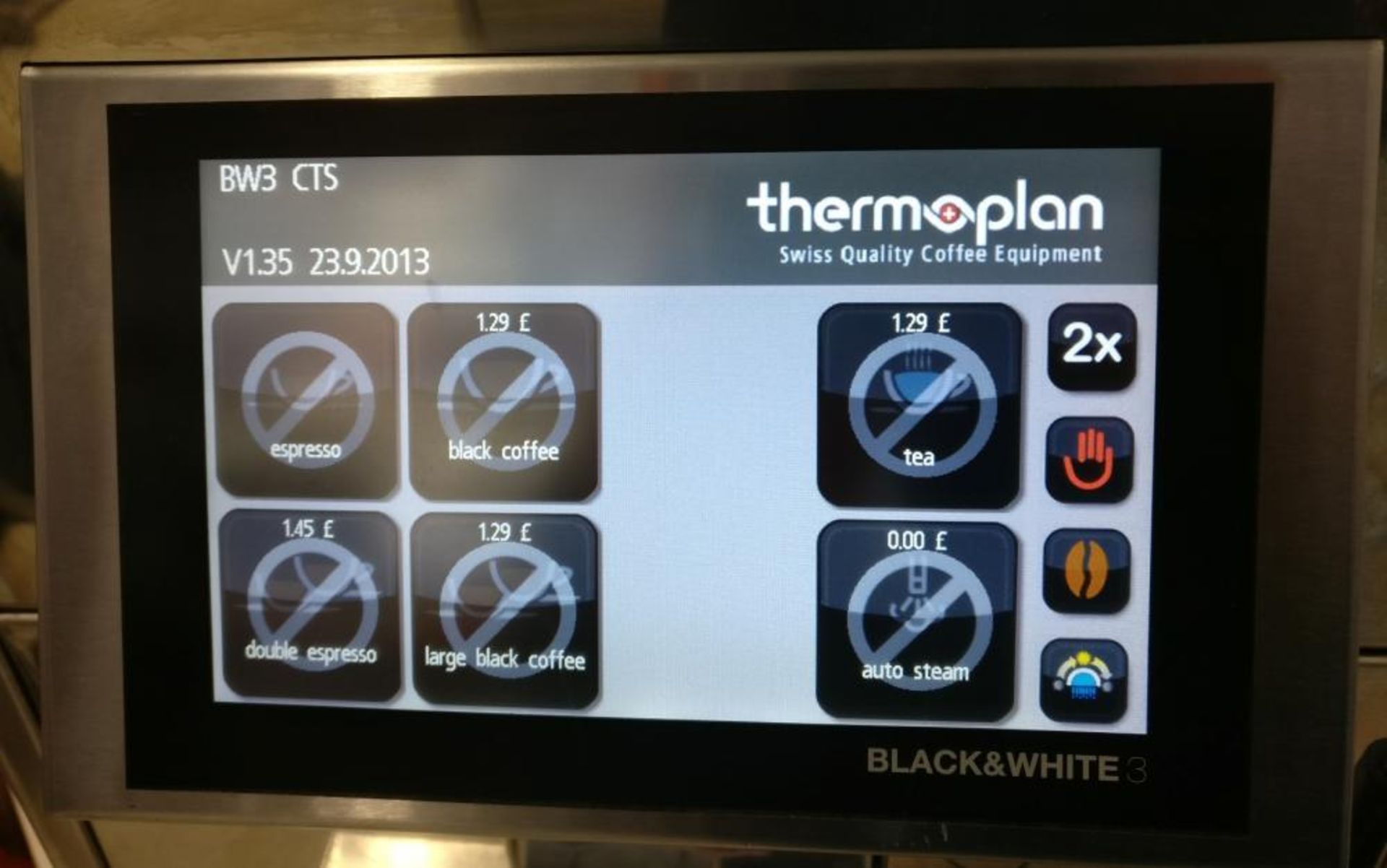 1 x Thermoplan Black & White 3 Fully Automatic Coffee Machine - 240 Espresso / 200 Coffee Capacity - Image 3 of 11