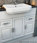1 x Florence 850mm Vanity Unit In White (FLWH85) - New / Unused Stock With Original Box