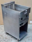 1 x Valentine Freestanding Twin Basket Fryer - 415v - Easy Clean Stainless Steel Finish - CL245 - H9