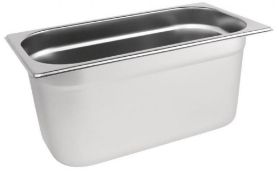 5 x Vogue K934 Stainless Steel 1/3 150mm Gastronorm Pans - Brand New - Location: Bolton BL1 - RRP £5