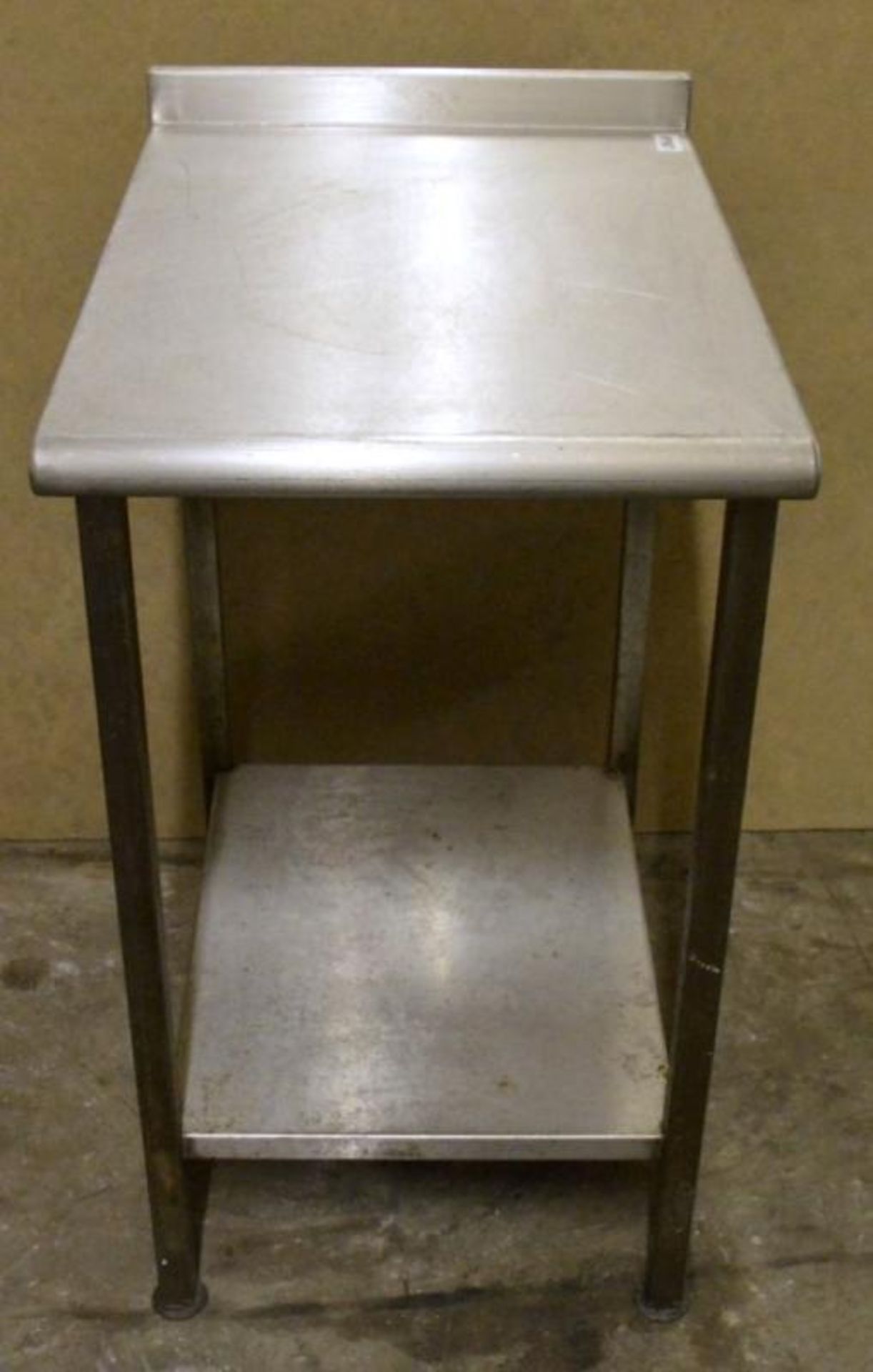 1 x Stainless Steel Prep Table With Undershelf and Backsplash - H86 x W50 x D70 cms - CL282 - Ref JP - Image 2 of 3