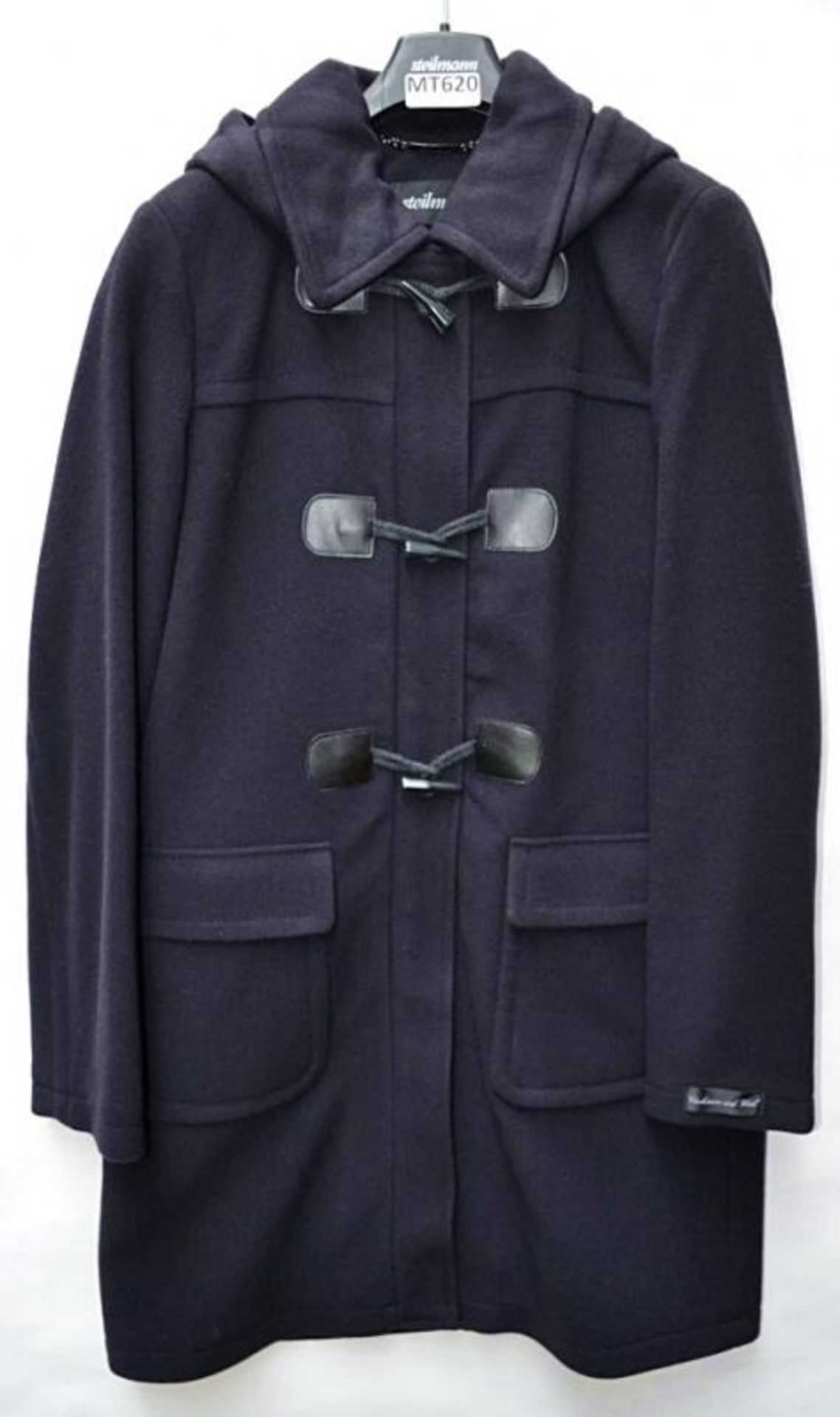 1 x Steilmann Womens Premium 'Virgin Wool + Cashmere' Parka-Style Winter Coat In Dark Navy - UK Size