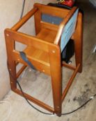 1 x Baby High Chair - Wooden Construction With Seat Straps - CL297 - Ref SN178 - Location: Bolton BL