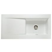 1 x RAK Ceramics Gourmet Dream Sink 2 (DREAMSINK2) - Reversible 1.0 Bowl White Ceramic Kitchen Sink