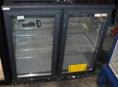 1 x Gamko Maxi Backbar Bottle Cooler With Sliding Doors - H90 x W92 x D51 cms - CL297 - Ref JP541 -