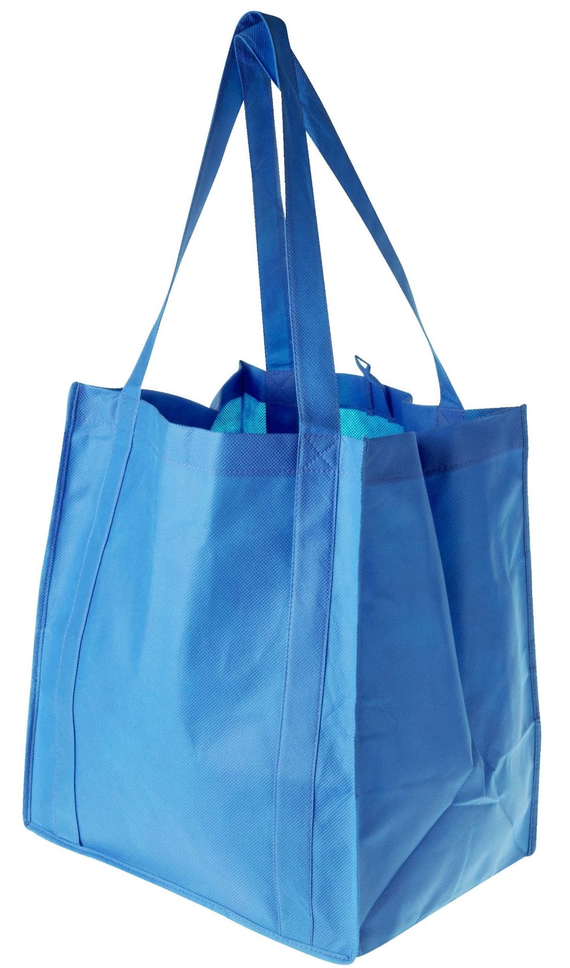 200 x Reuseable Shopper XL Bags - Colour Blue - Brand New Resale Stock - Size 255mm x 380mm x