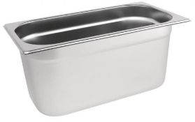 3 x Vogue K933 Stainless Steel 1/3 150mm Gastronorm Pans - Brand New - Location: Bolton BL1 - RRP £3