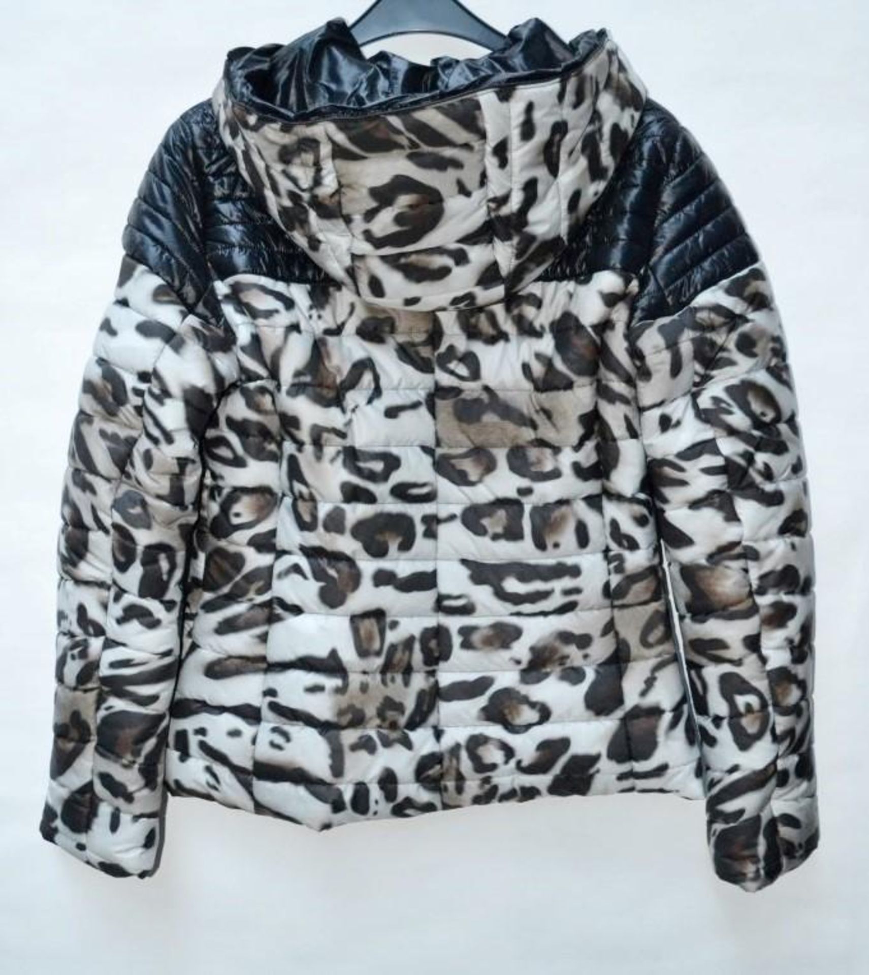 1 x Steilmann Kirsten Womens Hooded Winter Coat - Poly Down Padded, In Leopard Print - Size 12 - CL2 - Image 3 of 5
