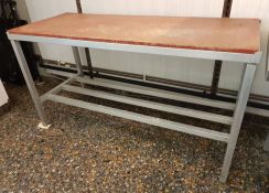 1 x Stainless Steel Prep Table With Butchers Board - Dimensions: 153 x 62 x H82cm - Ref: SIN038 -