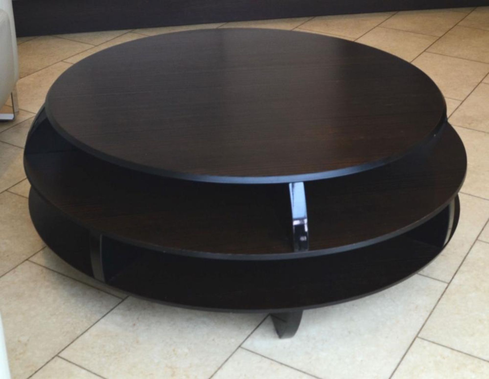 1 x Natuzzi Edgar Table in Black Pine Relief Veneer - CL272 - Location: Burnley BB12 *NO VAT On Hamm - Image 4 of 6