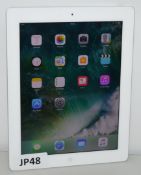 1 x Apple iPad 4th Gen in White - Model A1458 16gb - Excellent Cosmetic Condition - CL285 - Ref JP49