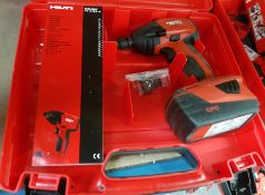 1 x Hilti SIW 22-A Cordless Impact Driver With Case and Battery