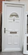 2 x UPVC White External Doors - CL303 - Location: North Wales LL14