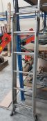 1 x Aluminium Combination Ladder - 130kg Max Safe Workload - CL303 - Location: North Wales