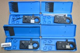 4 x Channell Coaxial Cable Strippers - Model 9A - In Cases With Accessories - CL011 - Ref JP938 -