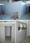 Large Selection of Steel Partition Rooms / Offices - Easy To Dismantle Bolted Partitioning.