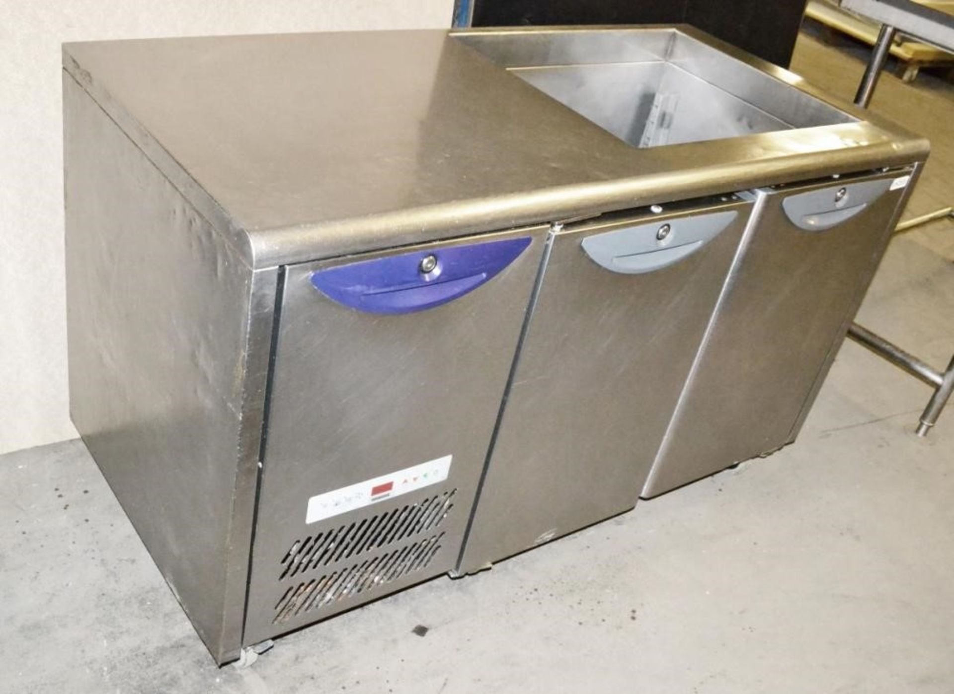 1 x Williams Two Door Counter Top Refrigerated Salad Pizza Prep Bench - Model HO3U - Stainless Steel - Image 2 of 5