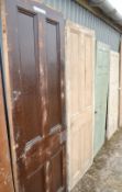 Set Of 4 x Reclaimed 4-Panel Wooden Doors - Taken From A Grade II Listed Property