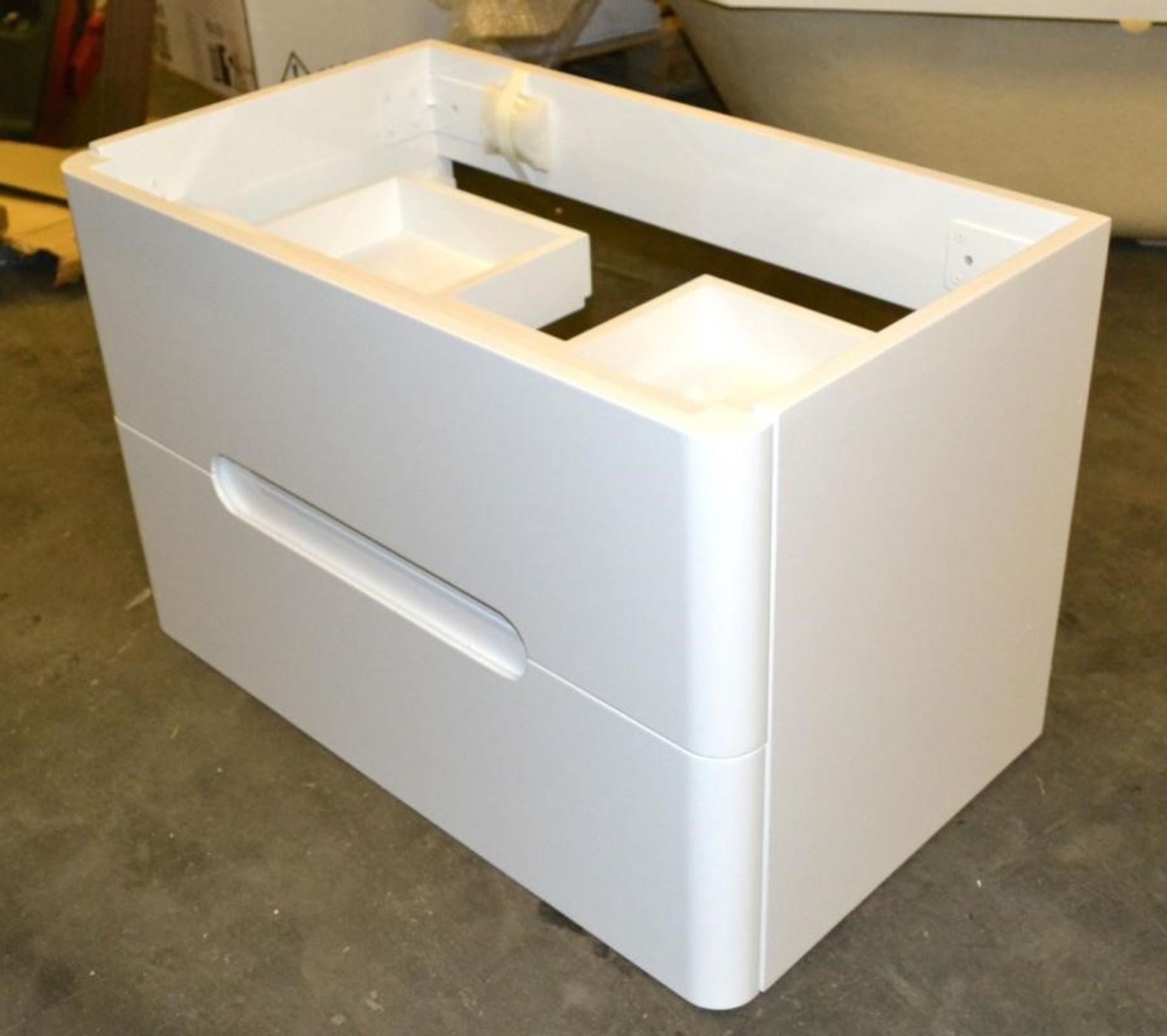 1 x Planet White Wall Hung Vanity Drawer Unit 800mm - Ref: DY170/WPL8002 - CL190 - Unused Stock - Lo - Image 2 of 8