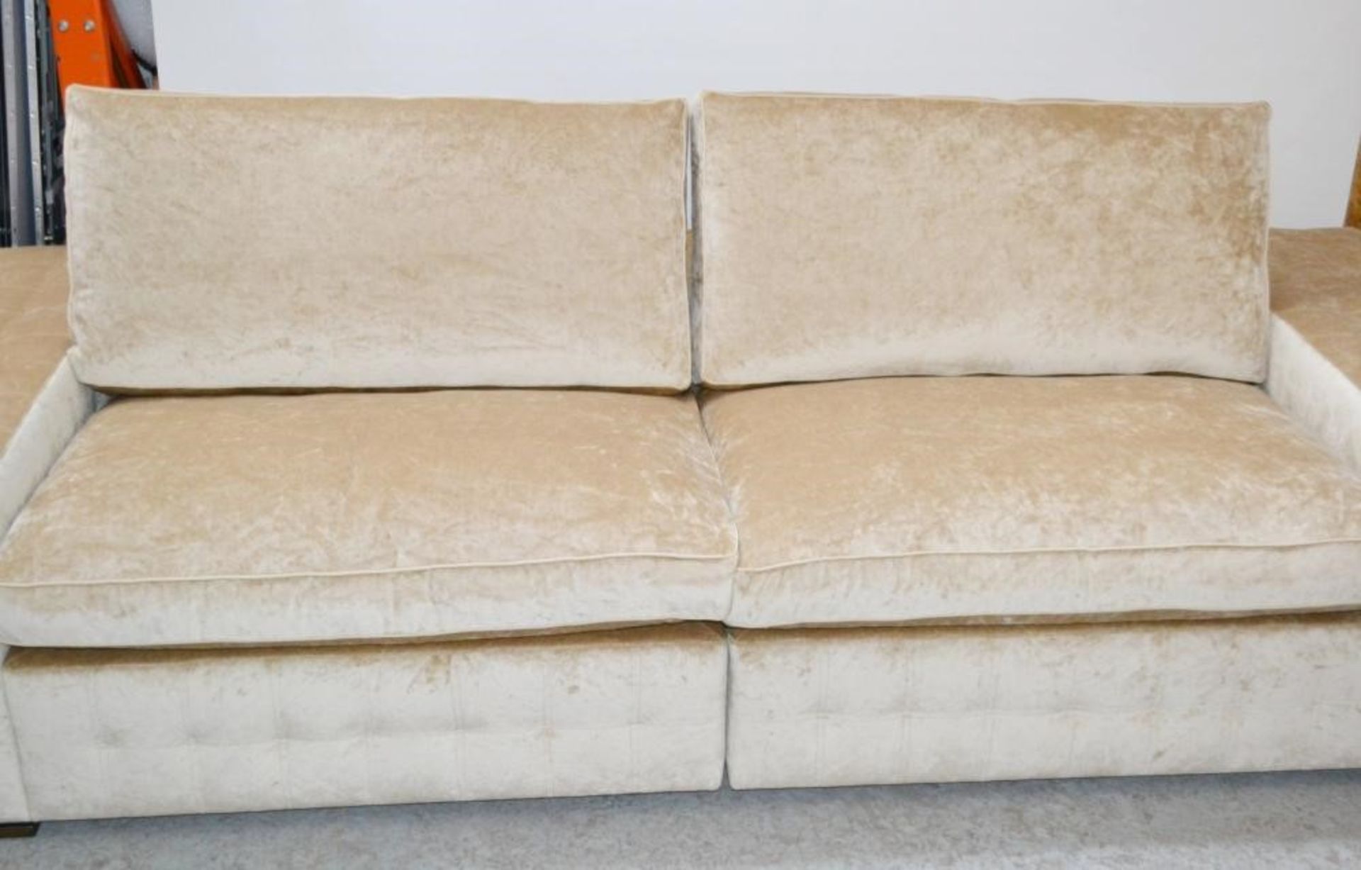 1 x GIORGIO "Sayonara" 3-Seater Sofa In An Opulent Champagne Chenille Upholstery - Ref: 4711347 NP1/ - Bild 5 aus 8