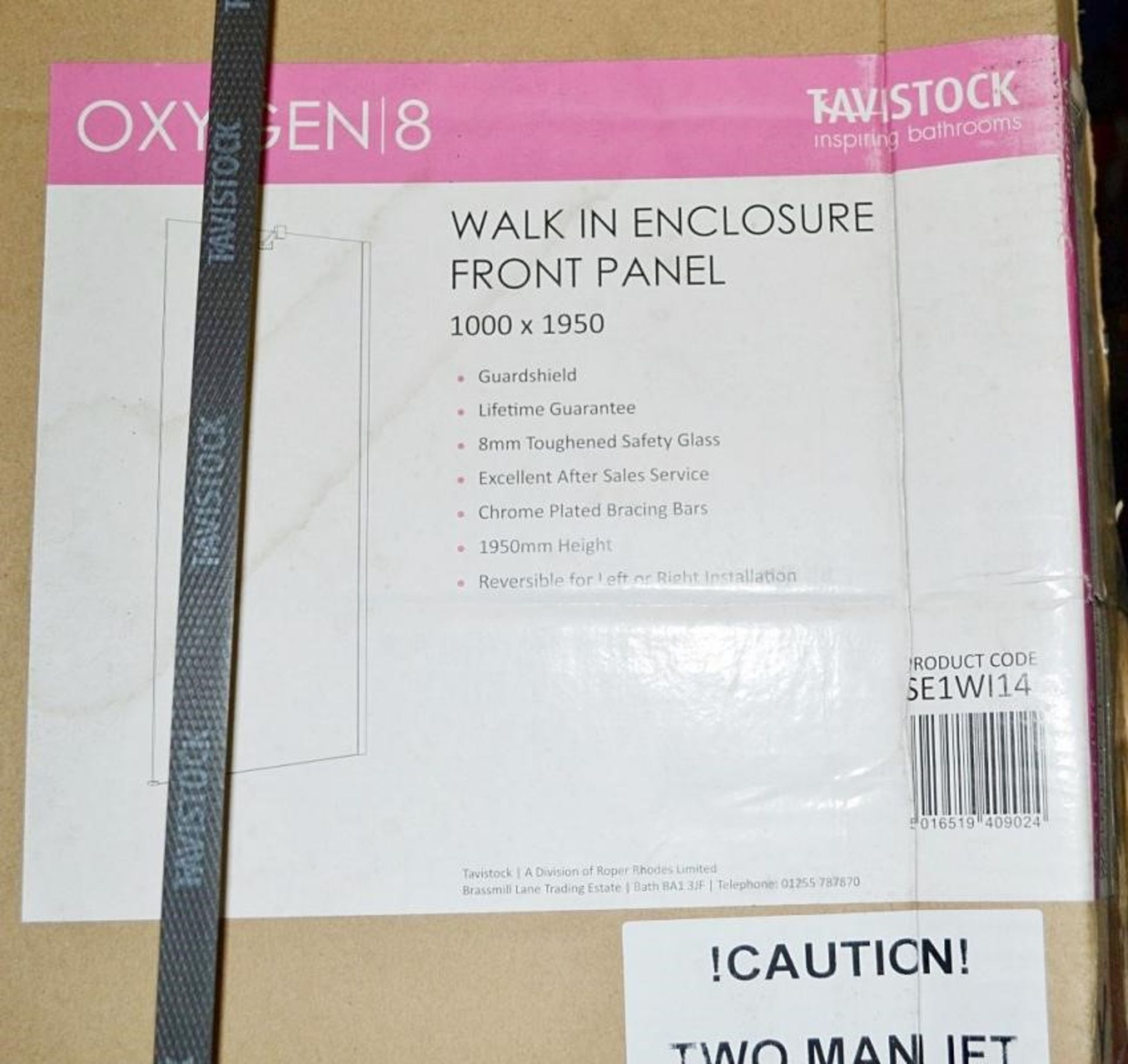 1 x Tavistock Oxygen 8 8mm 1000mm Walk In Enclosure Front Panel - Original RRP £484.14 - Image 2 of 5