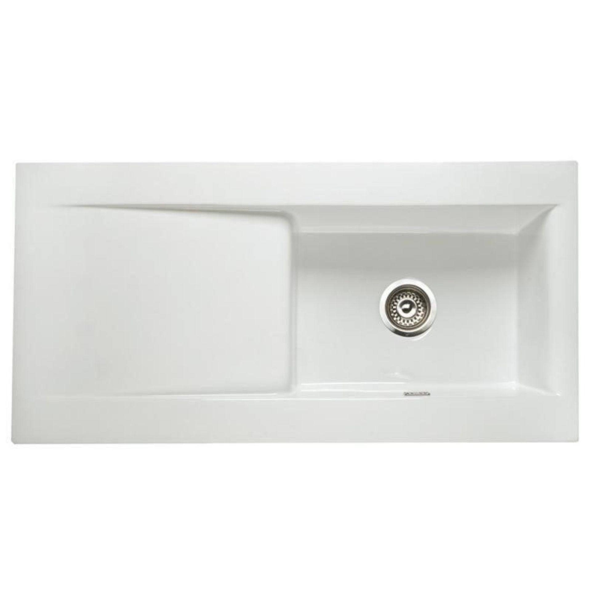 1 x RAK Ceramics Gourmet Dream Sink 2 (DREAMSINK2) - Reversible 1.0 Bowl White Ceramic Kitchen