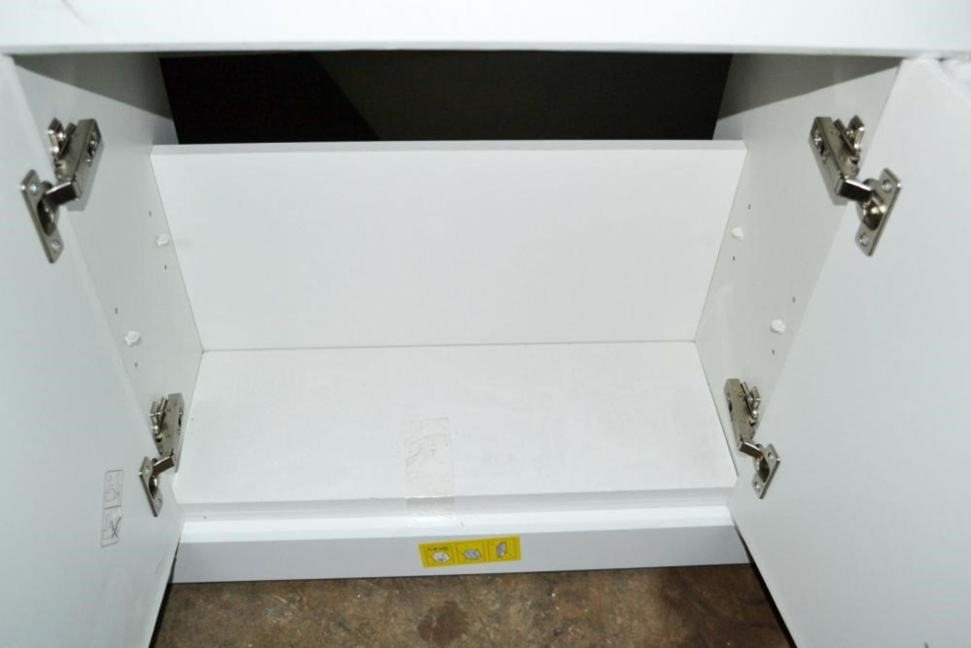 1 x Large 3-Door, 3-Drawer Vanity unit In Gloss White - Dimensions To Follow - New / Unused Stock In - Image 7 of 7