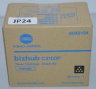 1 x Konica Minolta Bizhub C3100P Black Toner Cartridge - New and Unused - CL285 - Ref JP24 -
