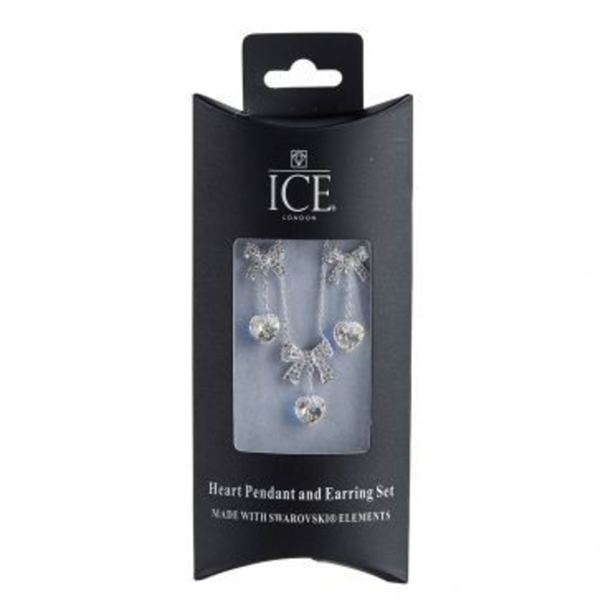 10 x HEART PENDANT AND EARRING SETS By ICE London - EGJ-9900 - Silver-tone Curb Chain Adorned With - Bild 2 aus 2