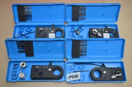 4 x Channell Coaxial Cable Strippers - Model 9A - In Cases With Accessories - CL011 - Ref JP936 -