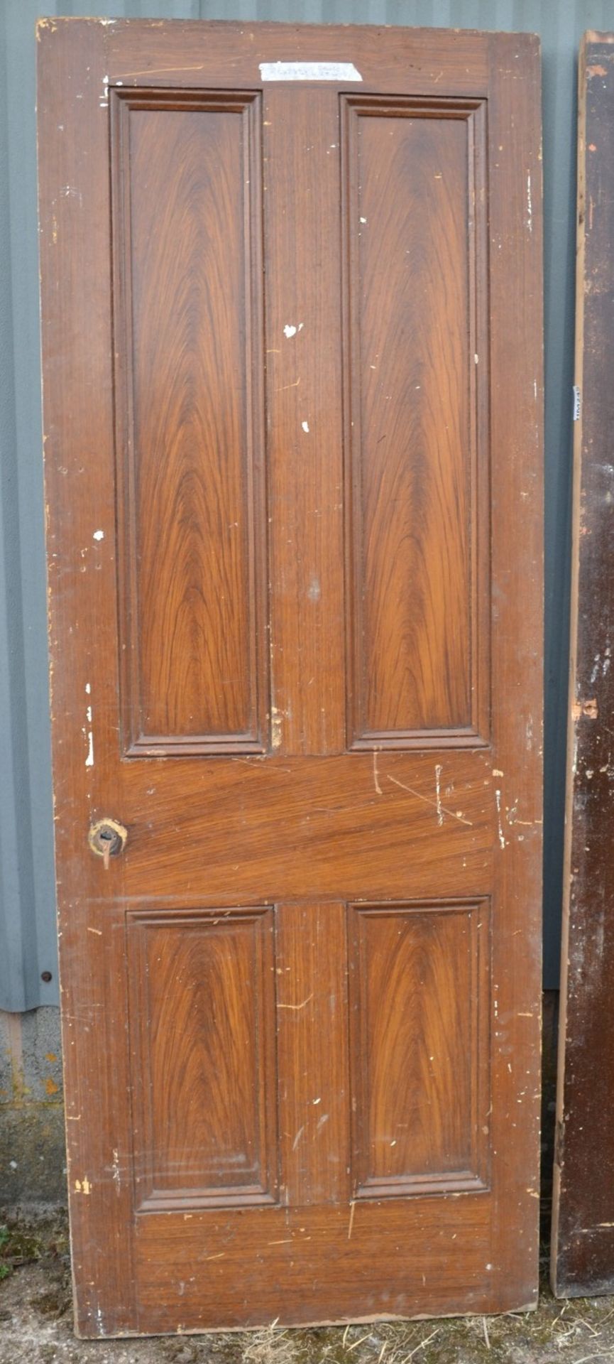 Set Of 4 x Reclaimed 4-Panel Wooden Doors - Taken From A Grade II Listed Property - Image 8 of 9