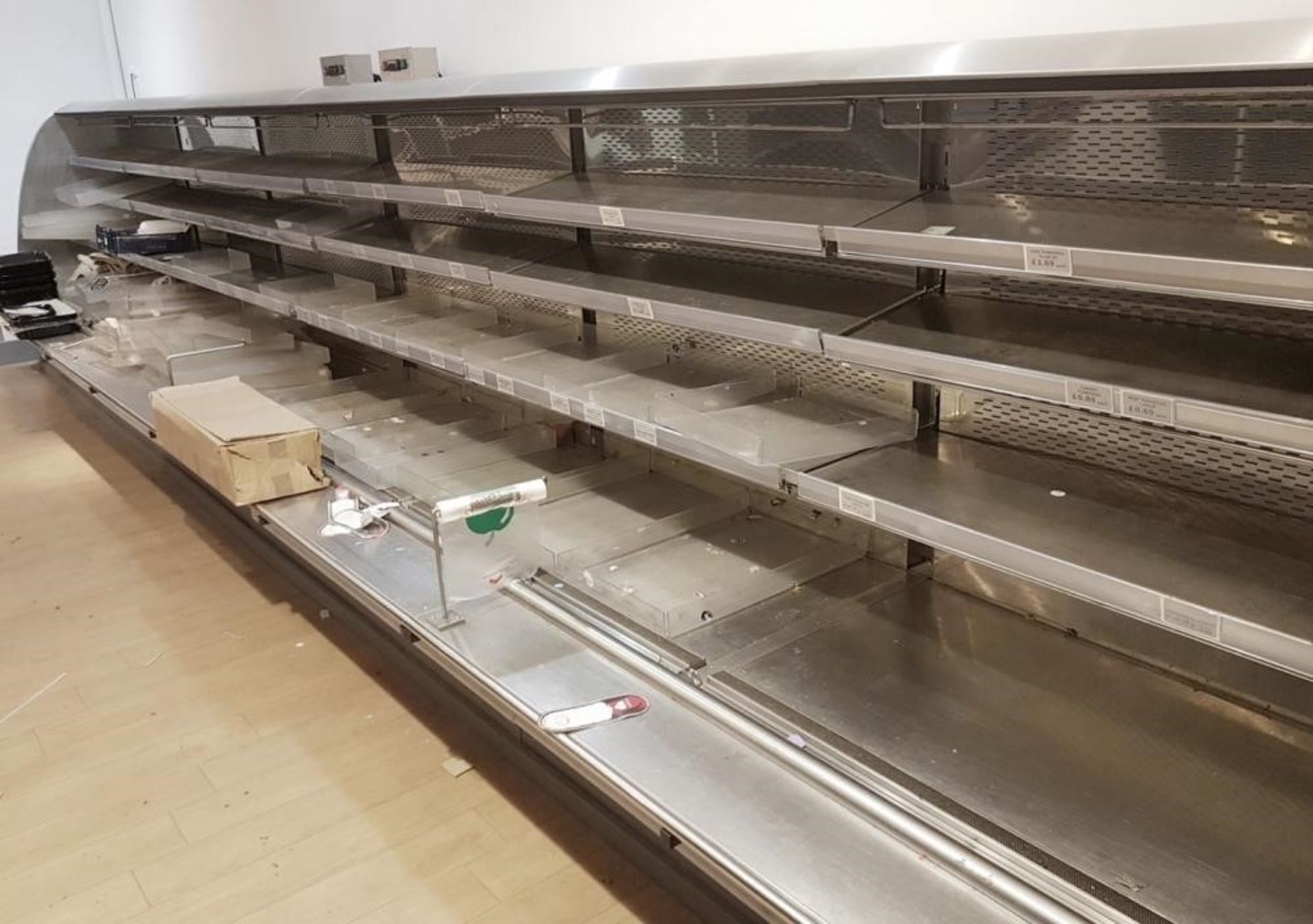 2 x Commercial Refrigerated Shelved Display Units With Remote Units - Around 12 Months Old In Great