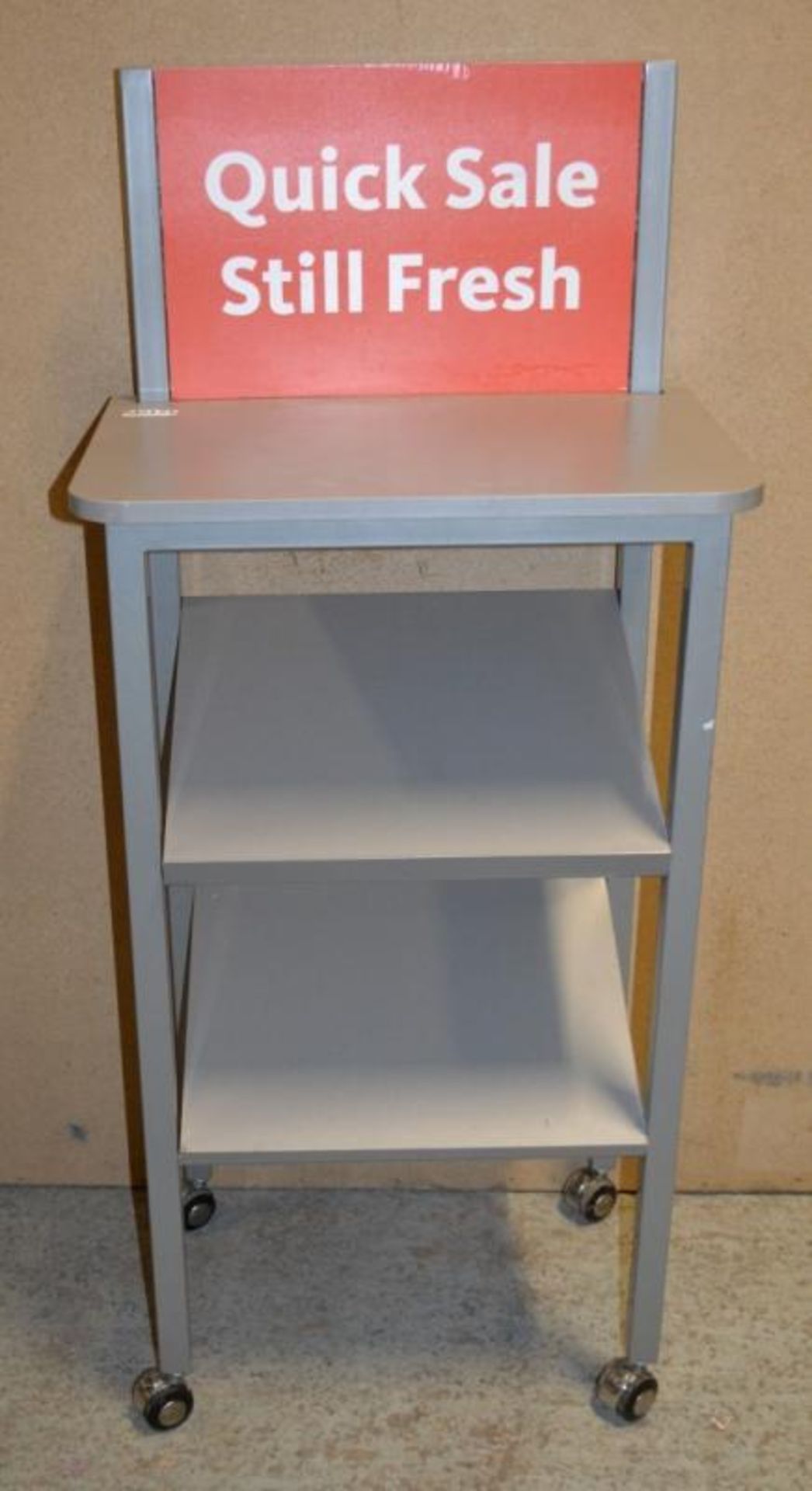1 x Mobile Display / Work Stand in Grey - Includes Quick Sale Still Fresh Display - CL282 - Ref - Image 3 of 3
