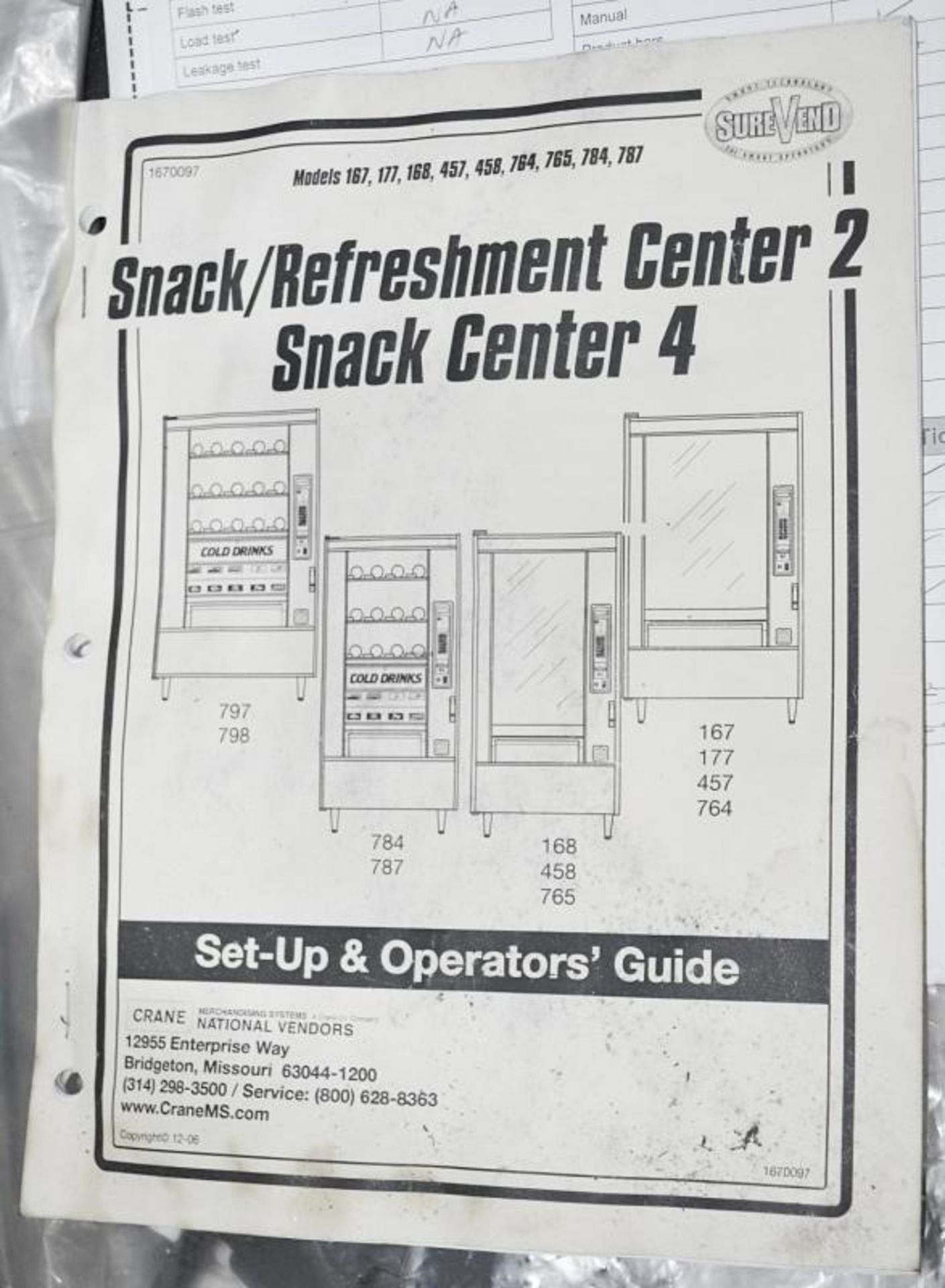 1 x Crane Chilled "Snack Center 4" Vending Machine - Model 458 - Recently taken From A Working Envir - Bild 11 aus 15