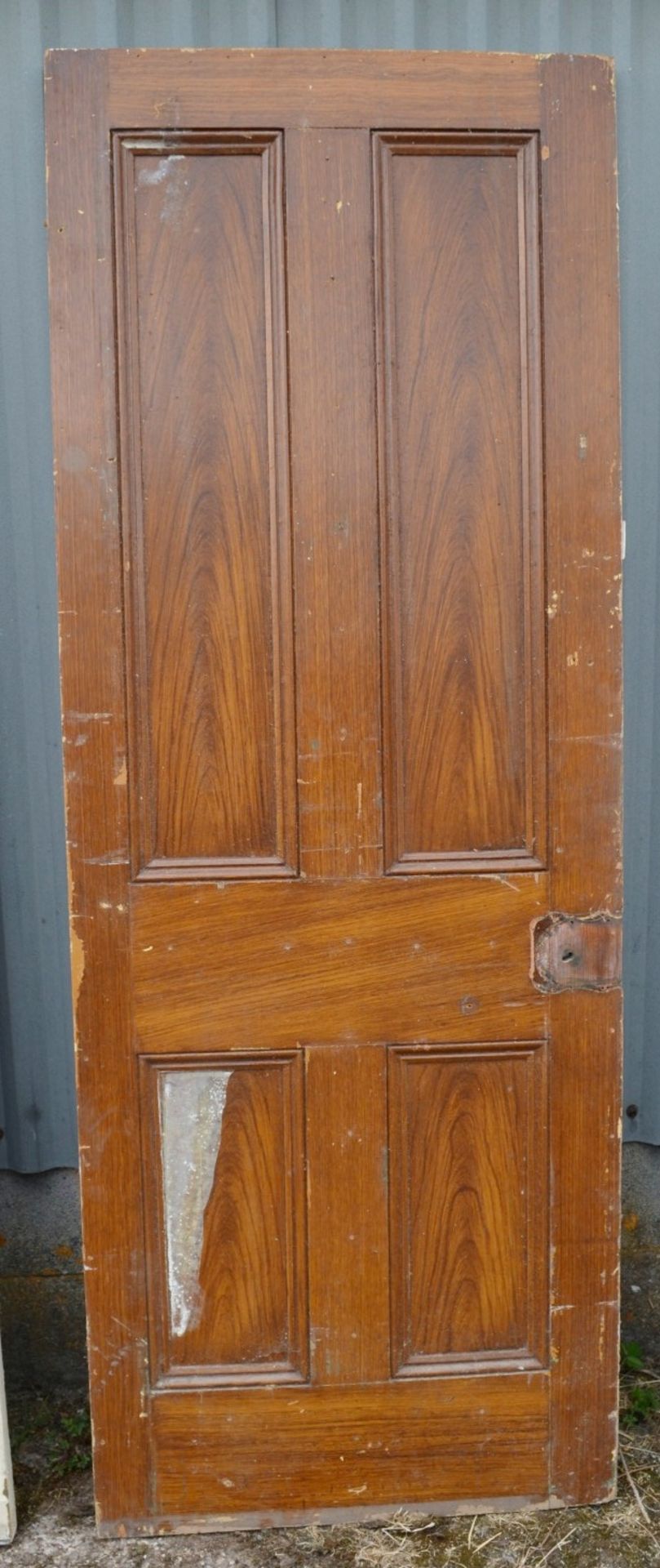 Set Of 4 x Reclaimed 4-Panel Wooden Doors - Taken From A Grade II Listed Property - Image 9 of 9