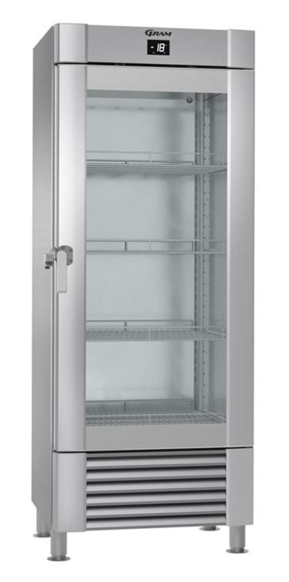 1 x Gram Marine Midi Upright Commercial Freezer With Glass Door - 2/1 GN Wide -  Model FG82CCH4M - C