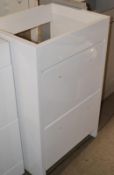 1 x Freestanding 2-Drawer Vanity Basin Unit In A Gloss White Finish - New / Unused Stock