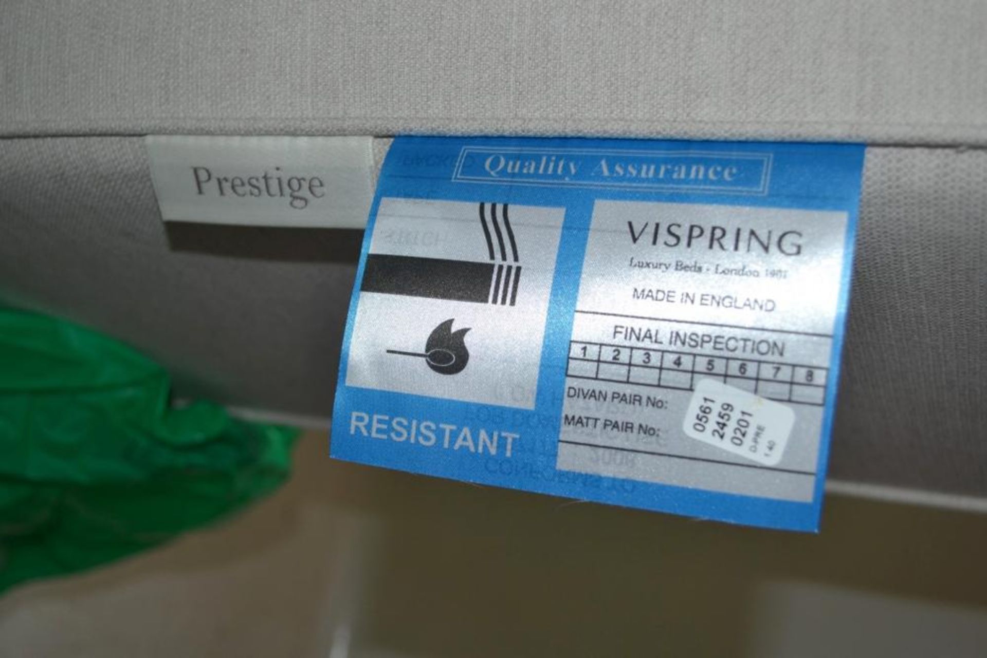 1 x VISPRING "Prestige" Kingsize Divan Bed Base 150 x 200cm - Ref: 5017874 NP1/18 - Made In The UK - - Image 6 of 8